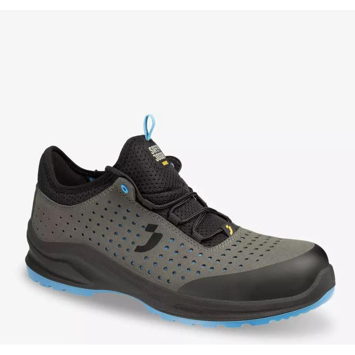Safety Jogger Modulo S1PS Low, Metal-Free, ESD, Vegan Leather Safety Shoes, Color : Grey Size: