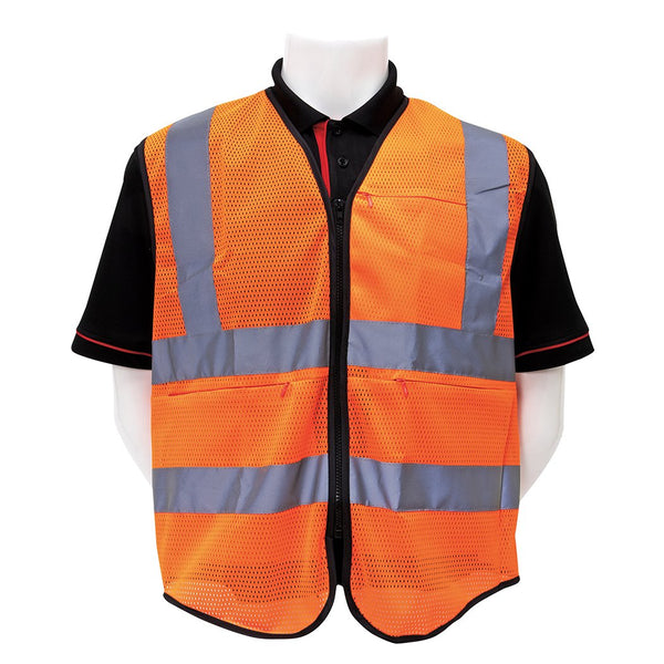 Red mesh safety best sale vest