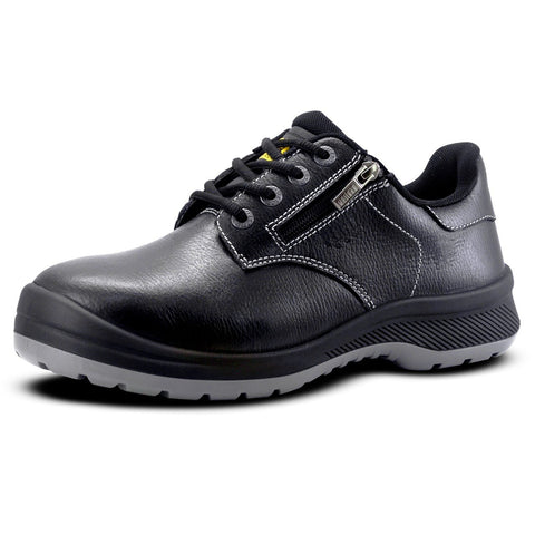 PERFIT PLUTUS PT-013-BK Remet S1P Safety Laced Shoes with Side Zip and Dual Density Outsole Leather & Steel Toe Cap SS513 EN ISO