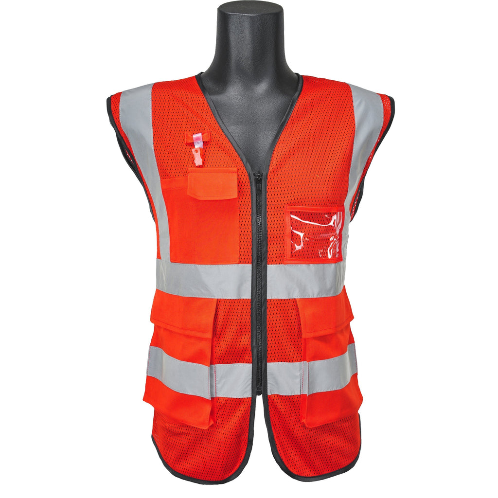 AL Gard SVPC2RB Red Safety Vest Class 2 Mesh Type Breathable High Visi Safety Solutions Singapore