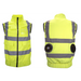 Al-Gard CVY Hi-Vis Yellow Safety Vest Polyester Cotton Class 2, Fitted W Fans (Sold W/O powerbank) - Safety Solutions Singapore