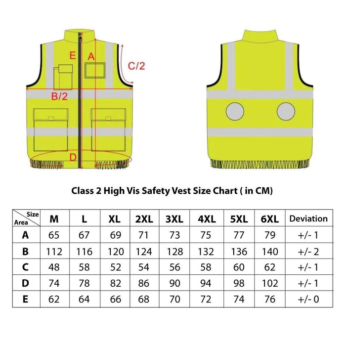 Al-Gard CVY Hi-Vis Yellow Safety Vest Polyester Cotton Class 2, Fitted W Fans (Sold W/O powerbank) - Safety Solutions Singapore