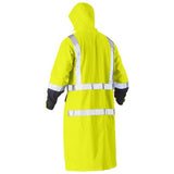 Bisley Taped Hi Vis Long Rain Coat Yellow / Navy , Orange / Navy BJ6961T