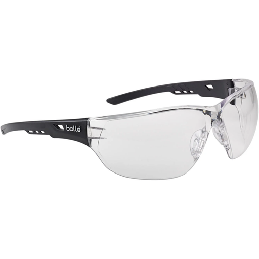 Bolle NESSPPSI NESS Black Temple Platinium AS/AF Safety Spectacles, Clear Lens - Cord Included - Safety Solutions Singapore