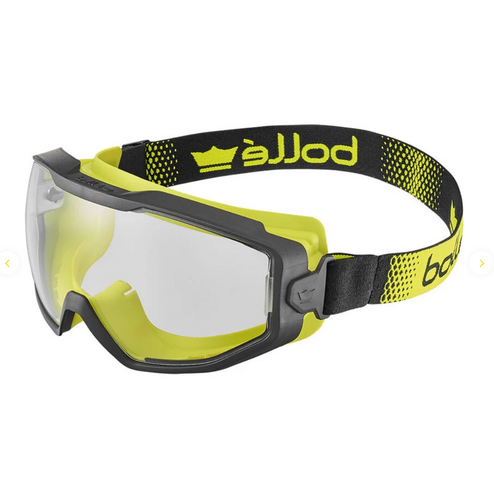 Bolle SPECTRUM GOGGLE PC Clear Platinum Top Bottom Sealed - Safety Solutions Singapore