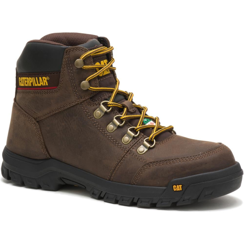 Caterpillar OUTLINE ASTM F2413 18 EH SR P720996 Brown Steel Toe Leathe Safety Solutions Singapore