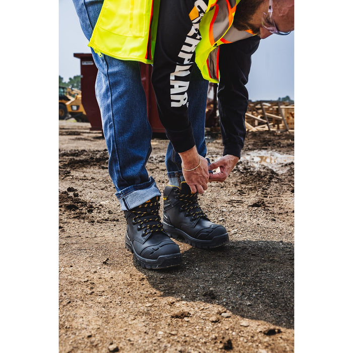 Caterpillar P91815 Striver XL Waterproof Steel Toe Boots, ASTM F2413-24, Black