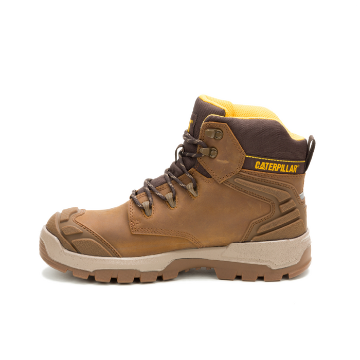 Caterpillar P91816 Striver XL Waterproof Steel Toe Boots, ASTM F2413-24, Pyramid Brown