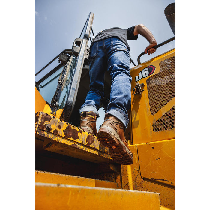 Caterpillar P91816 Striver XL Waterproof Steel Toe Boots, ASTM F2413-24, Pyramid Brown, Size US