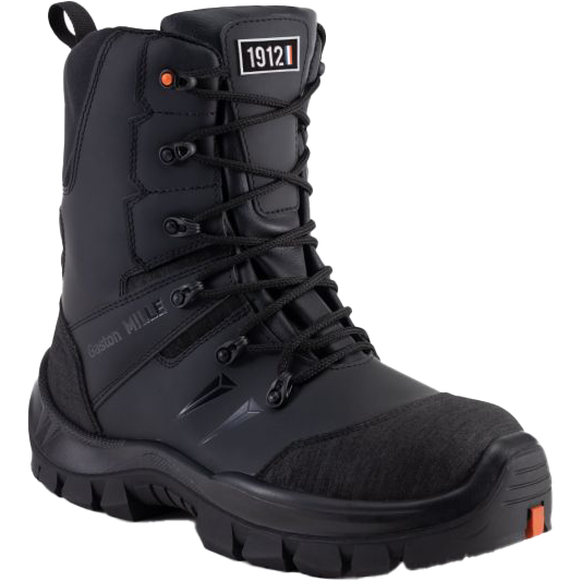 Gaston Mille MONO/U3 Master Black S3L HI CI HRO MetalFree 9" Rigger Safety Boots w/ Side Zip