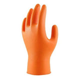 Grippaz Non-Slip Disposable Nitrile Gloves, 6mil 240mm Orange 67-246OR (50pcs/box)