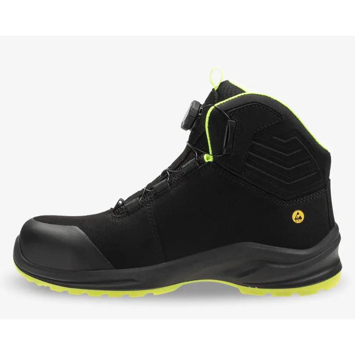 Safety Jogger MODULOS S3S Mid SC SR ESD CI FO Metal-free, Black Vegan Safety Sneakers