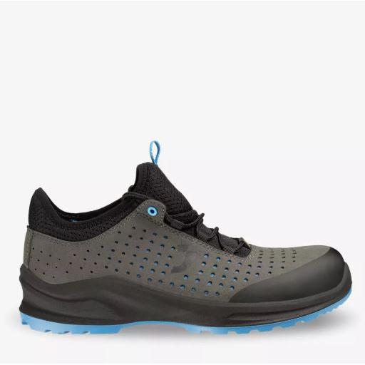 Safety Jogger Modulo S1PS Low, Metal-Free, ESD, Vegan Leather Safety Shoes, Color : Grey Size: