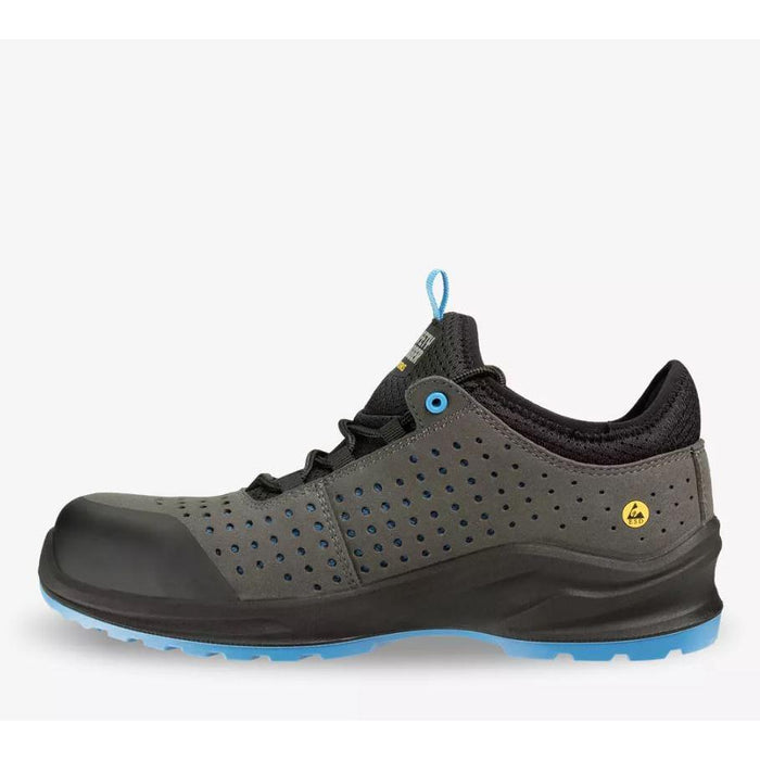 Safety Jogger Modulo S1PS Low, Metal-Free, ESD, Vegan Leather Safety Shoes, Color : Grey Size: