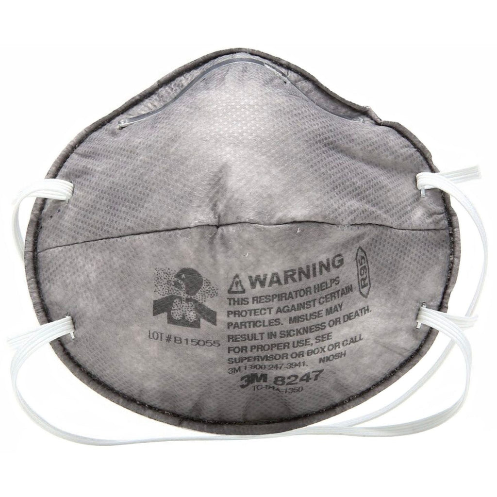 3M Particulate Respirator 8247 NIOSH Approved R95 with Nuisance Level Organic Vapor Relief