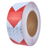 AL-Gard ALG-HRT-ARW Honeycomb Reflective Adhesive Tape, 2" x 25m (White / Red Arrows)