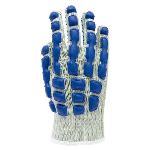 AL-Gard Anti-Impact, Anti-Vibration & Anti- Slip Ambidextrous Cotton/Polyester Glove with Double-Sided Latex Pads/Dots