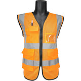 AL-Gard Green Blue Red Orange Yellow Safety Vest Class 2 Mesh Type Breathable High Visibility with Card Holder and Pockets SVPC2BB/SVPC2GB/SVPC2RB/SVPC2OB