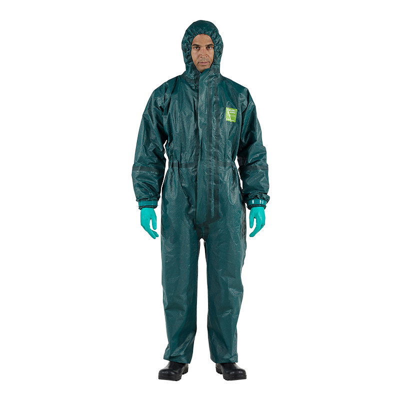 Ansell AlphaTec 4000-GR Coverall with Hood 111 (Large, XL)