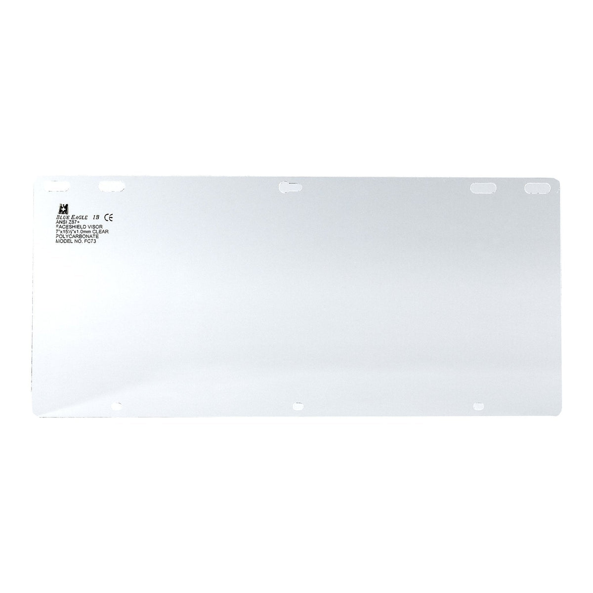 Blue Eagle FC73 Face Shield Visor ANSI Z87.1 & EN166 CE — Safety