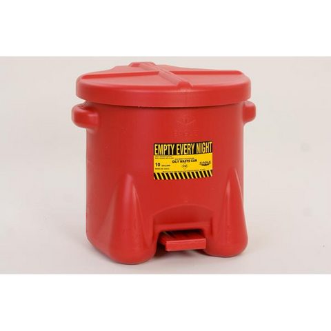 Eagle 933-FL Oily Waste Can, 6 Gal. Red Poly