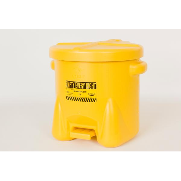Eagle 933-FLY Oily Waste Can, 6 Gal. Yellow Poly