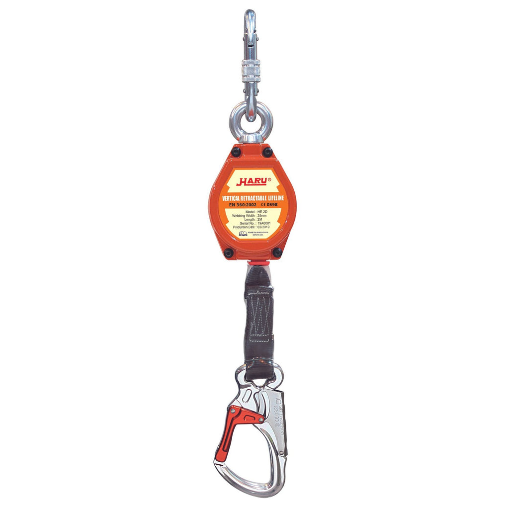 Haru HE-2D 2m Vertical Retractable Lifeline (EN360)