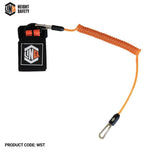 LINQ WST Coiled Lanyard From Wrist Strap To Tool Connection