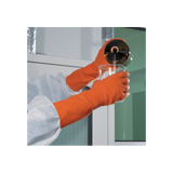 MAPA Trionic O-240 Tri-Polymer Cleanroom wafer fabrication Controlled Environment Orange Acid Chemical Gloves