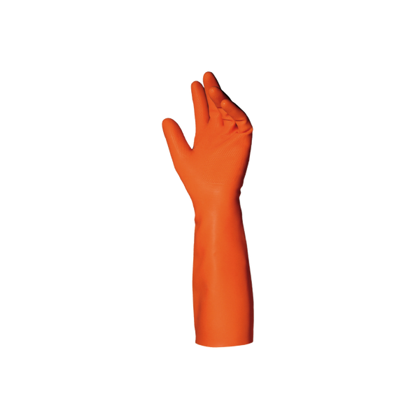 MAPA Trionic O-240 Tri-Polymer Cleanroom wafer fabrication Controlled Environment Orange Acid Chemical Gloves