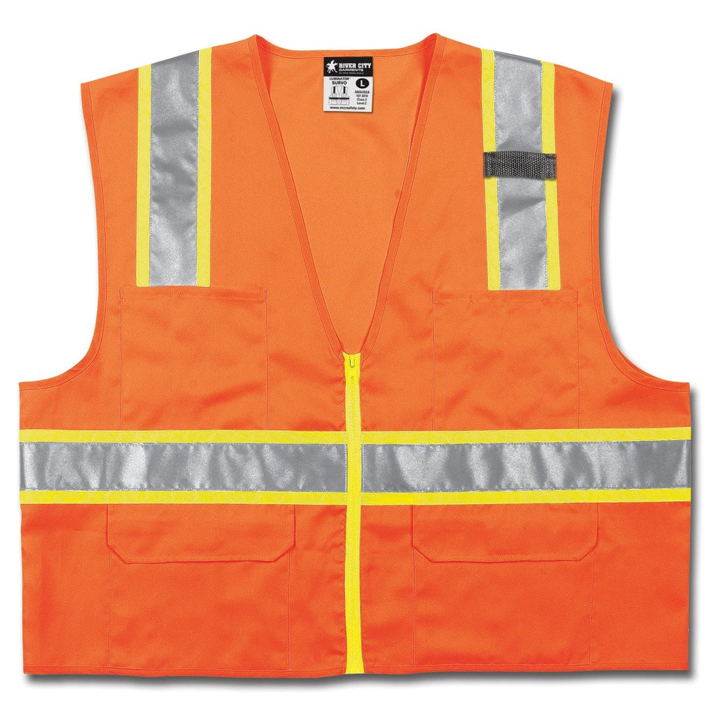 MCR Surveyor's Class 2 Orange High Visibility Vest