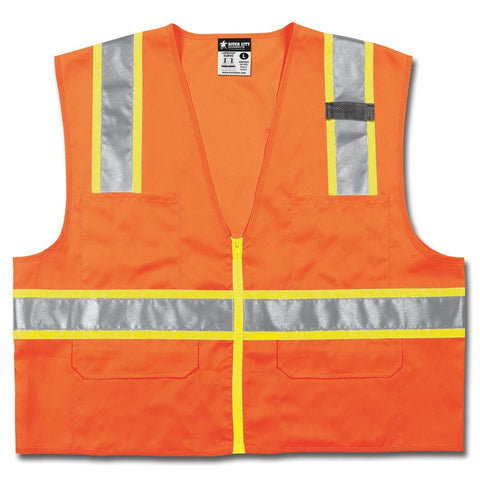 MCR Surveyor's Class 2 Orange High Visibility Vest
