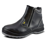 PERFIT PLUTUS PT-004-BK Eirene S1P Safety Shoes with Zip Dual Density Outsole Leather & Steel Toe Cap SS513 EN ISO