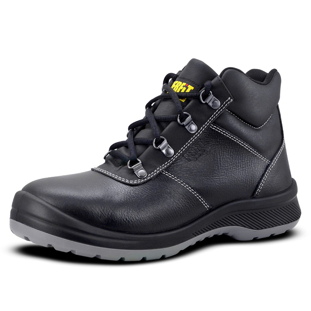 PERFIT PLUTUS PT-014-BK Persephone S1P Safety Laced Shoes Dual Density Outsole Leather & Steel Toe Cap SS513 EN ISO