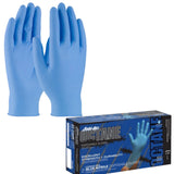 PIP 9" Powder-Free Ambidextruous Blue Nitrile Disposable Gloves PIP-63-225PF