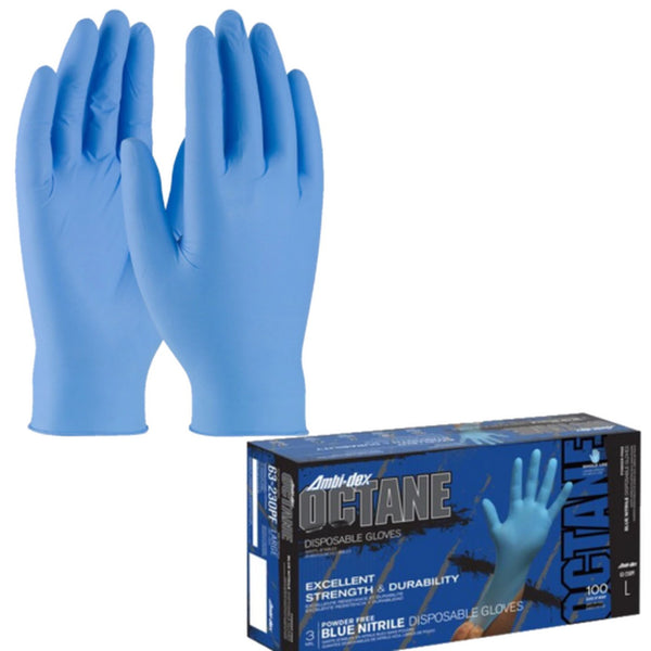 PIP 9" PowderFree Ambidextruous Blue Nitrile Disposable Gloves PIP63