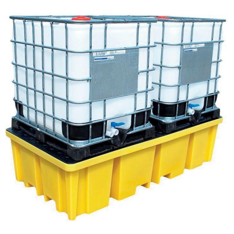 Spill Station TSSBB2FW 1150L 4-Way Double IBC Pallet with Grate